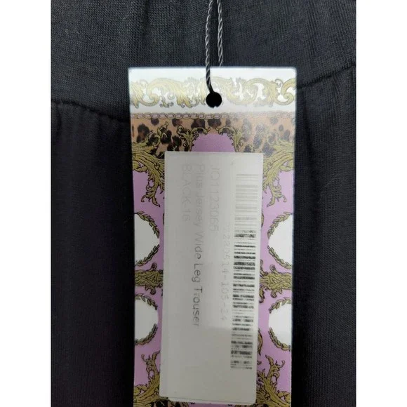 Boohoo Womens Size 12 Basic Jersey Midaxi High Waisted Pants Black Soft - Picture 4 of 8